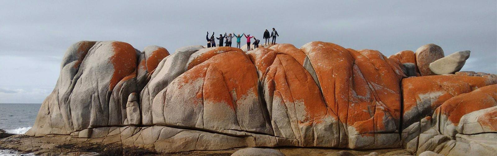 tour group at Bay of Fires
