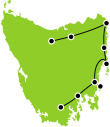 Inspiring Journeys Tastes of Tasmania Small Map