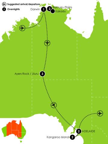 11 Day Off the Beaten Track Luxury Large Map