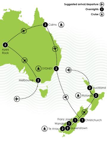 21 Day Oceania Discovery Large Map