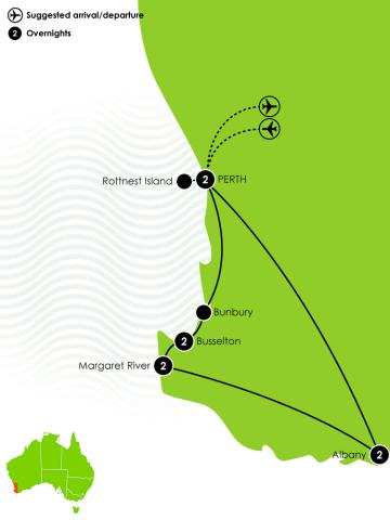 9 Day South West Explorer Large Map