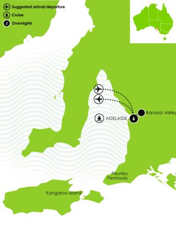 7 Day Adelaide Romantic Getaway Large Map