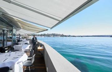 Dining in Sydney harbour side at Catalina